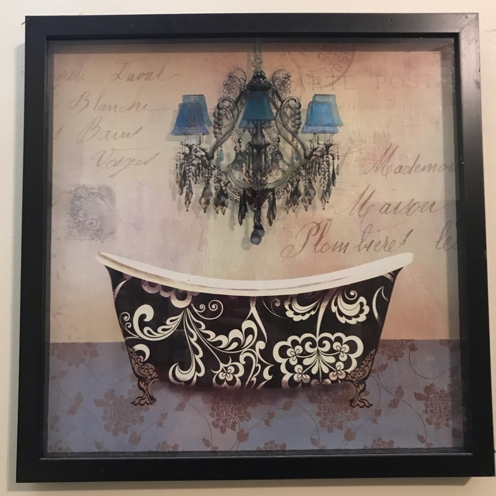 Wall Art - Chandelier over Bathtub